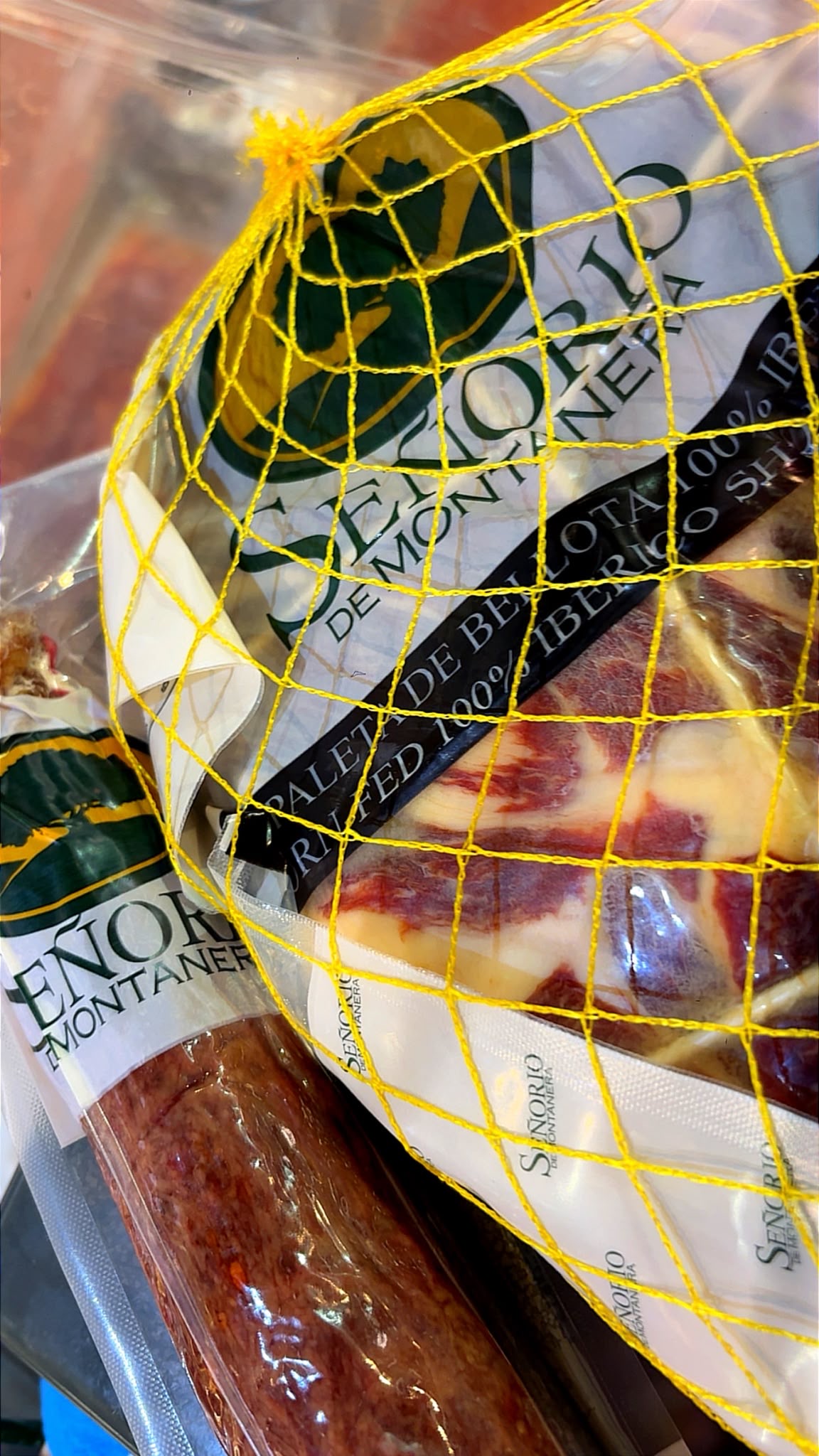 Jambon de bellota emballé